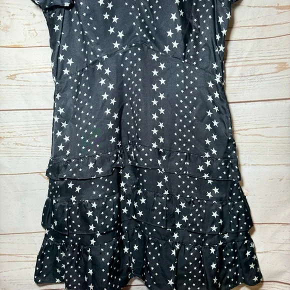 LoveShackFancy • Mini Dress • Higgins • Black Satin • Silk Blend • MSRP $595 - Picture 9 of 12